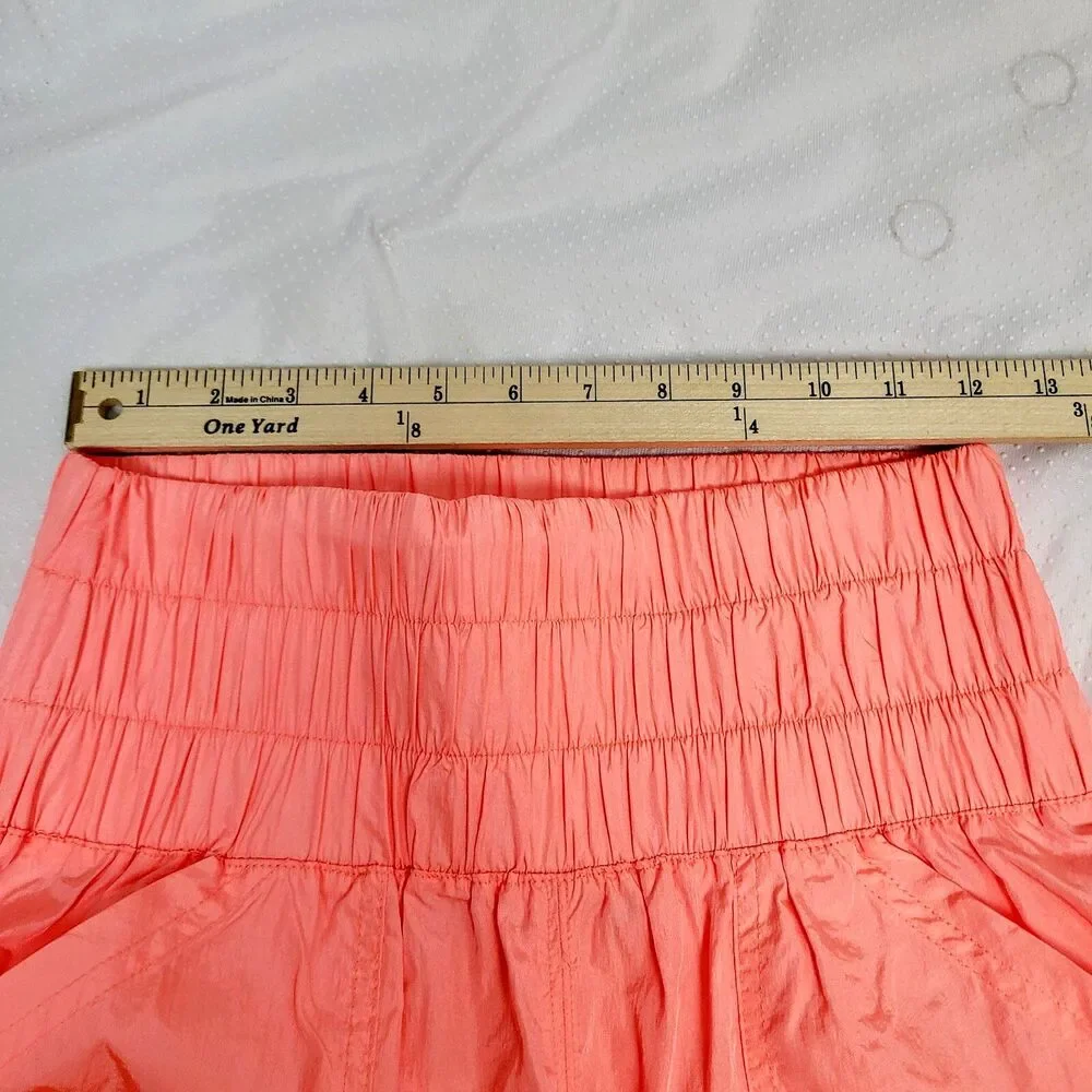 NWOT Free People Movement The Way Home Jogger Pant S Orange Nylon Pull-On Pocket